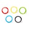 50 Pack Spiral Coil Wrist Keychains - Stretchy Wristband Bracelet Key Rings (5 Assorted Colors)